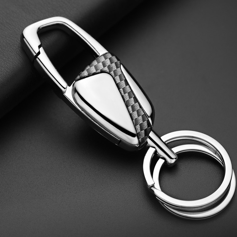 Initial Ring Custom - ส่วนบุคคลพวงกุญแจคู่พวงกุญแจตัวอักษรที่กําหนดเอง 360 องศา Rotatable BUCKLE Men
