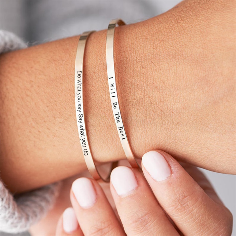 Coordinates Bracelet - สร้อยข้อมือรูปหัวใจ4มม. 6มม. ชื่อกำไลที่กำหนดเองสีเงินสีทองสีโรสโกลด์