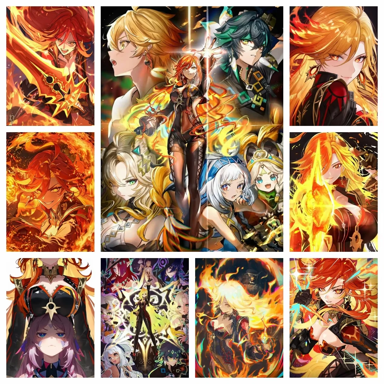 Photo Mosaic Print - เกมใหม่ปี 2026 เก็นชิน อิมแพ็ค เทพแห่งไฟ มาวิวิกา
