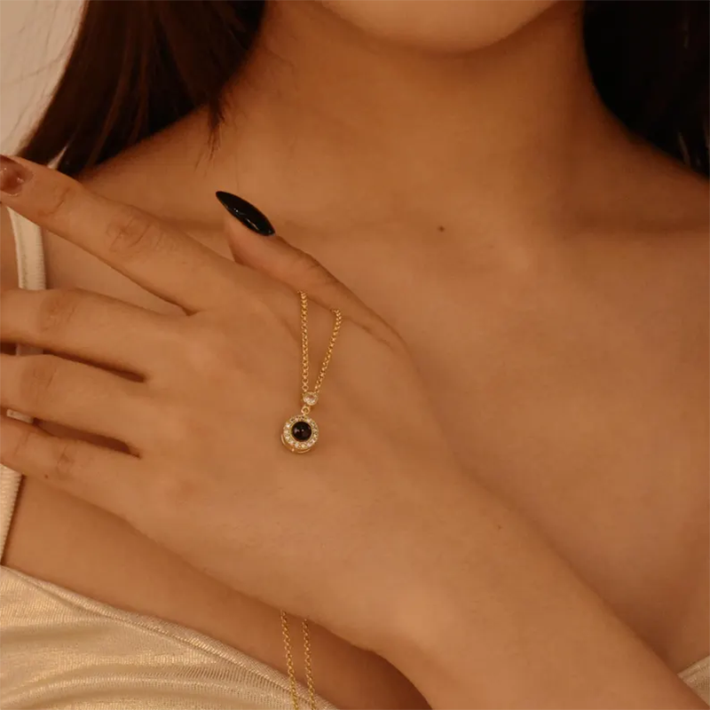 DHQH ส่วนบุคคล Photo วันเกิดหิ - Birth Flower Necklace บทวิจารณ์และราคา