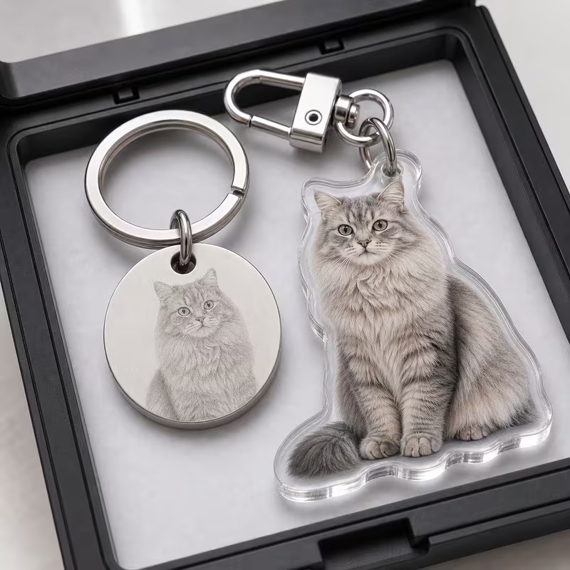 ชุดพวงกุญแจรูปภาพสัตว์เลี้ยงสั - Pet Portrait Custom บทวิจารณ์และราคา