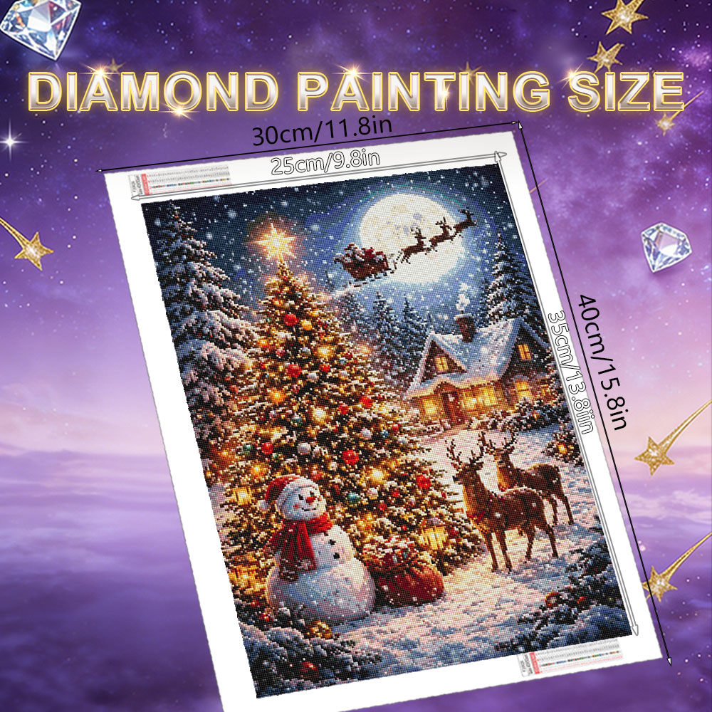 HUACAN ภาพวาดเพชร ลายต้นไม้ ทิ - Photo Mosaic Print บทวิจารณ์และราคา